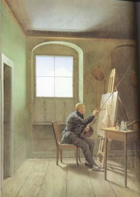 Georg Friedrich Kersting Friedrich Painting in his Studio (mk10)